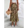 imageBTFBM Satin Skirts for Women Trendy Spring Summer 2026 High Waisted Leopard Print Cocktail Wedding Long Silk Midi SkirtFloral Brown Light Green