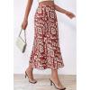 imageBTFBM Satin Skirts for Women Trendy Spring Summer 2026 High Waisted Leopard Print Cocktail Wedding Long Silk Midi SkirtFloral Brown Red