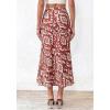 imageBTFBM Satin Skirts for Women Trendy Spring Summer 2026 High Waisted Leopard Print Cocktail Wedding Long Silk Midi SkirtFloral Brown Red