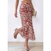 imageBTFBM Satin Skirts for Women Trendy Spring Summer 2026 High Waisted Leopard Print Cocktail Wedding Long Silk Midi SkirtFloral Brown Red