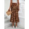 imageBTFBM Satin Skirts for Women Trendy Spring Summer 2026 High Waisted Leopard Print Cocktail Wedding Long Silk Midi SkirtFloral Brown Yellow
