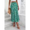imageBTFBM Satin Skirts for Women Trendy Spring Summer 2026 High Waisted Leopard Print Cocktail Wedding Long Silk Midi SkirtFloral Green White