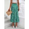 imageBTFBM Satin Skirts for Women Trendy Spring Summer 2026 High Waisted Leopard Print Cocktail Wedding Long Silk Midi SkirtFloral Green White