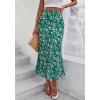 imageBTFBM Satin Skirts for Women Trendy Spring Summer 2026 High Waisted Leopard Print Cocktail Wedding Long Silk Midi SkirtFloral Green White