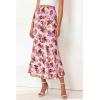 imageBTFBM Satin Skirts for Women Trendy Spring Summer 2026 High Waisted Leopard Print Cocktail Wedding Long Silk Midi SkirtFloral Pink