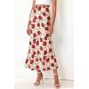 imageBTFBM Satin Skirts for Women Trendy Spring Summer 2026 High Waisted Leopard Print Cocktail Wedding Long Silk Midi SkirtFloral Red