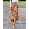 imageBTFBM Satin Skirts for Women Trendy Spring Summer 2026 High Waisted Leopard Print Cocktail Wedding Long Silk Midi SkirtKhaki Black