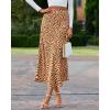 imageBTFBM Satin Skirts for Women Trendy Spring Summer 2026 High Waisted Leopard Print Cocktail Wedding Long Silk Midi SkirtKhaki Black