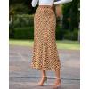 imageBTFBM Satin Skirts for Women Trendy Spring Summer 2026 High Waisted Leopard Print Cocktail Wedding Long Silk Midi SkirtKhaki Black