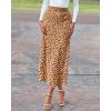imageBTFBM Satin Skirts for Women Trendy Spring Summer 2026 High Waisted Leopard Print Cocktail Wedding Long Silk Midi SkirtKhaki Black