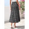 imageBTFBM Satin Skirts for Women Trendy Spring Summer 2026 High Waisted Leopard Print Cocktail Wedding Long Silk Midi SkirtPolka Dot Black White