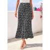 imageBTFBM Satin Skirts for Women Trendy Spring Summer 2026 High Waisted Leopard Print Cocktail Wedding Long Silk Midi SkirtPolka Dot Black White