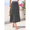 imageBTFBM Satin Skirts for Women Trendy Spring Summer 2026 High Waisted Leopard Print Cocktail Wedding Long Silk Midi SkirtPolka Dot Black White