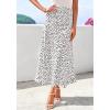 imageBTFBM Satin Skirts for Women Trendy Spring Summer 2026 High Waisted Leopard Print Cocktail Wedding Long Silk Midi SkirtPolka Dot White Black