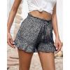 imageBTFBM Shorts for Women Spring Summer 2026 Beach Vacation Clothes Boho Floral Belted Casual Ruffle Short Pants Pocket OutfitsFloral Black
