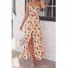 imageBTFBM Summer Dresses for Women 2026 Spring Floral Spaghetti Strap Smocked Cutout Maxi Dress Resort Beach Vacation OutfitFloral White Multi