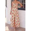 imageBTFBM Summer Dresses for Women 2026 Spring Floral Spaghetti Strap Smocked Cutout Maxi Dress Resort Beach Vacation OutfitFloral White Multi