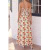 imageBTFBM Summer Dresses for Women 2026 Spring Floral Spaghetti Strap Smocked Cutout Maxi Dress Resort Beach Vacation OutfitFloral White Multi