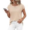 imageBTFBM Sweater Vest Women 2026 Spring Summer Cap Sleeve Crew Neck Casual Loose Business Tops Western Vacation OutfitsApricot