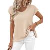 imageBTFBM Sweater Vest Women 2026 Spring Summer Cap Sleeve Crew Neck Casual Loose Business Tops Western Vacation OutfitsApricot