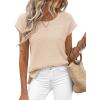 imageBTFBM Sweater Vest Women 2026 Spring Summer Cap Sleeve Crew Neck Casual Loose Business Tops Western Vacation OutfitsApricot
