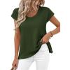 imageBTFBM Sweater Vest Women 2026 Spring Summer Cap Sleeve Crew Neck Casual Loose Business Tops Western Vacation OutfitsArmy Green