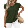 imageBTFBM Sweater Vest Women 2026 Spring Summer Cap Sleeve Crew Neck Casual Loose Business Tops Western Vacation OutfitsArmy Green