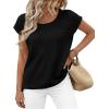 imageBTFBM Sweater Vest Women 2026 Spring Summer Cap Sleeve Crew Neck Casual Loose Business Tops Western Vacation OutfitsBlack