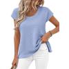 imageBTFBM Sweater Vest Women 2026 Spring Summer Cap Sleeve Crew Neck Casual Loose Business Tops Western Vacation OutfitsBlue