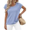 imageBTFBM Sweater Vest Women 2026 Spring Summer Cap Sleeve Crew Neck Casual Loose Business Tops Western Vacation OutfitsBlue