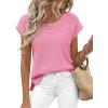 imageBTFBM Sweater Vest Women 2026 Spring Summer Cap Sleeve Crew Neck Casual Loose Business Tops Western Vacation OutfitsPink