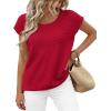 imageBTFBM Sweater Vest Women 2026 Spring Summer Cap Sleeve Crew Neck Casual Loose Business Tops Western Vacation OutfitsRed