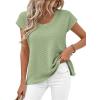 imageBTFBM Sweater Vest Women 2026 Spring Summer Cap Sleeve Crew Neck Casual Loose Business Tops Western Vacation OutfitsSage Green