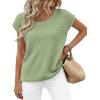 imageBTFBM Sweater Vest Women 2026 Spring Summer Cap Sleeve Crew Neck Casual Loose Business Tops Western Vacation OutfitsSage Green
