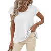 imageBTFBM Sweater Vest Women 2026 Spring Summer Cap Sleeve Crew Neck Casual Loose Business Tops Western Vacation OutfitsWhite
