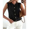 imageBTFBM Sweater Vest Women Casual Crewneck Button Down Knit Sleeveless Cardigan 2026 Spring Clothes Summer Vests TopsBlack