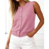 imageBTFBM Sweater Vest Women Casual Crewneck Button Down Knit Sleeveless Cardigan 2026 Spring Clothes Summer Vests TopsPink
