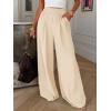 imageBTFBM Wide Leg Pants Woman Spring 2026 Pockets Loose Flowy Trousers Lounge Palazzo Pant Beach Vacation ClothesBeige