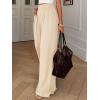 imageBTFBM Wide Leg Pants Woman Spring 2026 Pockets Loose Flowy Trousers Lounge Palazzo Pant Beach Vacation ClothesBeige