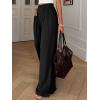 imageBTFBM Wide Leg Pants Woman Spring 2026 Pockets Loose Flowy Trousers Lounge Palazzo Pant Beach Vacation ClothesBlack