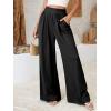 imageBTFBM Wide Leg Pants Woman Spring 2026 Pockets Loose Flowy Trousers Lounge Palazzo Pant Beach Vacation ClothesBlack