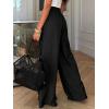imageBTFBM Wide Leg Pants Woman Spring 2026 Pockets Loose Flowy Trousers Lounge Palazzo Pant Beach Vacation ClothesBlack