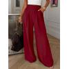 imageBTFBM Wide Leg Pants Woman Spring 2026 Pockets Loose Flowy Trousers Lounge Palazzo Pant Beach Vacation ClothesBurgundy