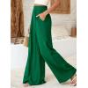 imageBTFBM Wide Leg Pants Woman Spring 2026 Pockets Loose Flowy Trousers Lounge Palazzo Pant Beach Vacation ClothesGreen