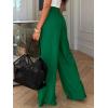 imageBTFBM Wide Leg Pants Woman Spring 2026 Pockets Loose Flowy Trousers Lounge Palazzo Pant Beach Vacation ClothesGreen
