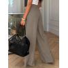 imageBTFBM Wide Leg Pants Woman Spring 2026 Pockets Loose Flowy Trousers Lounge Palazzo Pant Beach Vacation ClothesGrey Brown
