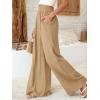 imageBTFBM Wide Leg Pants Woman Spring 2026 Pockets Loose Flowy Trousers Lounge Palazzo Pant Beach Vacation ClothesKhaki
