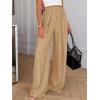 imageBTFBM Wide Leg Pants Woman Spring 2026 Pockets Loose Flowy Trousers Lounge Palazzo Pant Beach Vacation ClothesKhaki