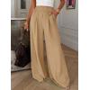 imageBTFBM Wide Leg Pants Woman Spring 2026 Pockets Loose Flowy Trousers Lounge Palazzo Pant Beach Vacation ClothesKhaki
