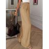 imageBTFBM Wide Leg Pants Woman Spring 2026 Pockets Loose Flowy Trousers Lounge Palazzo Pant Beach Vacation ClothesKhaki